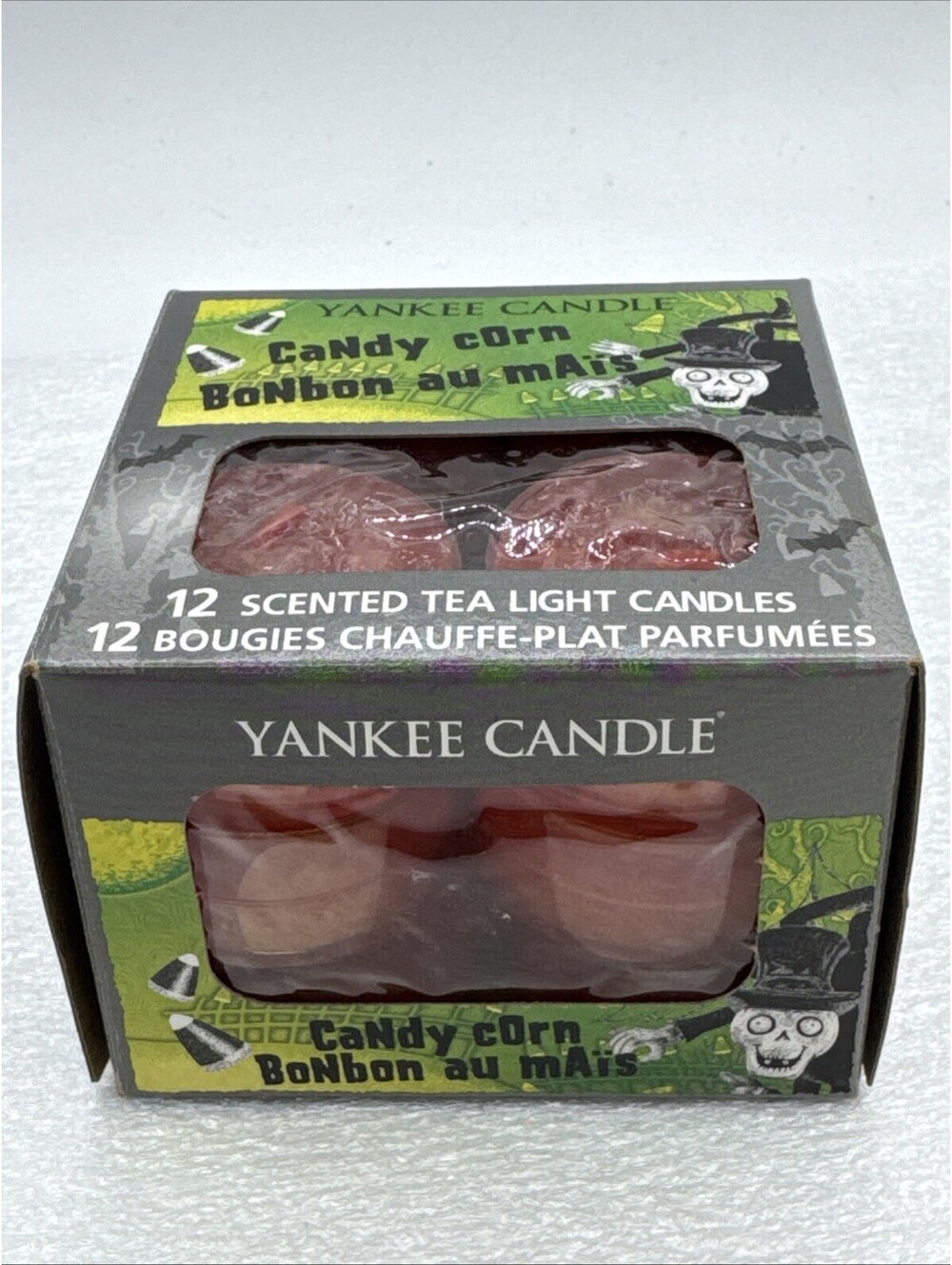 Yankee Candle Retired Halloween Candy Corn Box of 12 Scented Tea Lights USA